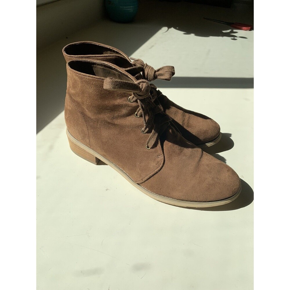 BDG WOMENS BROWN CASUAL OXFORD LACE UP SUEDE ANKLE LACE UP DRESS BOOT SIZE 8.0